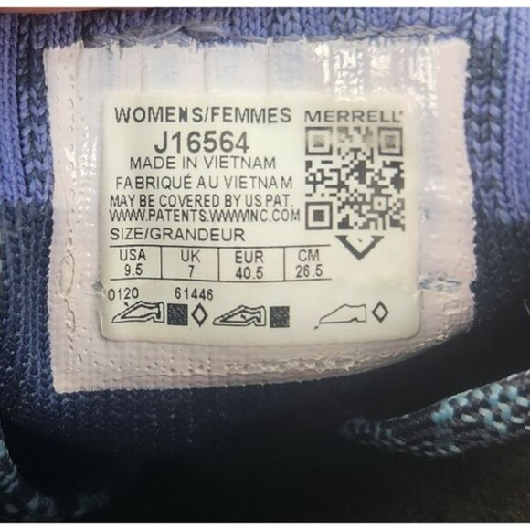 Merrell MAG-9 Womens Sz 9.5 Purple Black Knit Vibram Trail Running Shoes J16564 - Picture 7 of 7